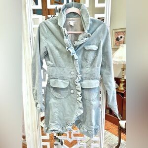 Anthropologie Light Blue Pea Coat